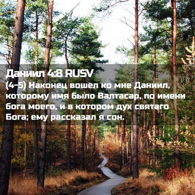 Picture 02 - Даниил 4:8 RUSV - (4-5) Наконец вошел ко мне - Bible Verse Picture