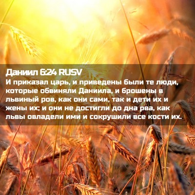 Picture 02 - Даниил 6:24 RUSV - И приказал царь, и - Bible Verse Picture