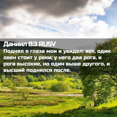 Picture 02 - Даниил 8:3 RUSV - Поднял я глаза мои и - Bible Verse Picture