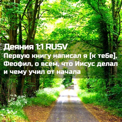 Picture 02 - Деяния 1:1 RUSV - Первую книгу написал я [к - Bible Verse Picture