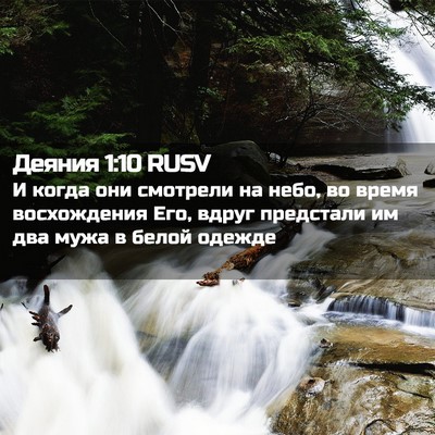 Picture 02 - Деяния 1:10 RUSV - И когда они смотрели на - Bible Verse Picture