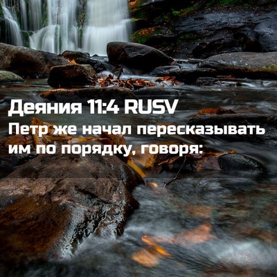 Picture 02 - Деяния 11:4 RUSV - Петр же начал - Bible Verse Picture