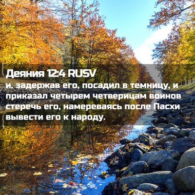 Picture 02 - Деяния 12:4 RUSV - и, задержав его, посадил в - Bible Verse Picture
