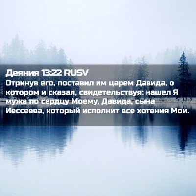Picture 02 - Деяния 13:22 RUSV - Отринув его, поставил им - Bible Verse Picture