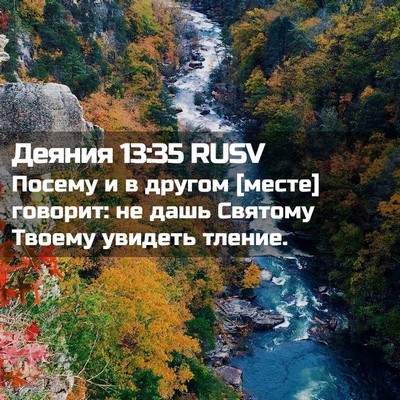 Picture 02 - Деяния 13:35 RUSV - Посему и в другом [месте] - Bible Verse Picture