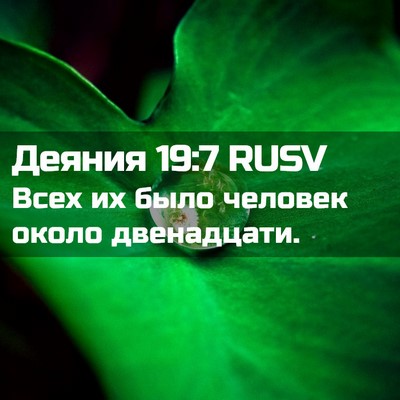 Picture 02 - Деяния 19:7 RUSV - Всех их было человек около - Bible Verse Picture