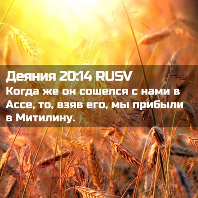 Picture 02 - Деяния 20:14 RUSV - Когда же он сошелся с нами - Bible Verse Picture