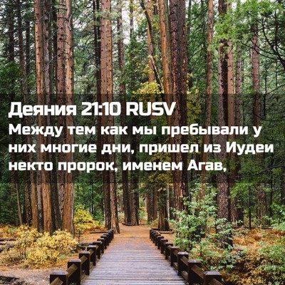 Picture 02 - Деяния 21:10 RUSV - Между тем как мы пребывали - Bible Verse Picture