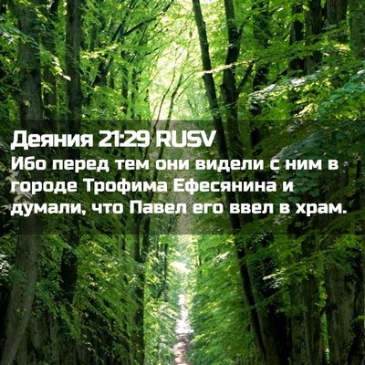 Picture 02 - Деяния 21:29 RUSV - Ибо перед тем они видели с - Bible Verse Picture