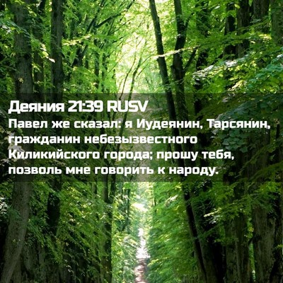 Picture 02 - Деяния 21:39 RUSV - Павел же сказал: я - Bible Verse Picture