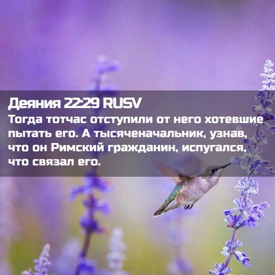Picture 02 - Деяния 22:29 RUSV - Тогда тотчас отступили от - Bible Verse Picture