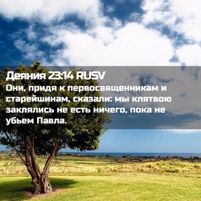 Picture 02 - Деяния 23:14 RUSV - Они, придя к - Bible Verse Picture