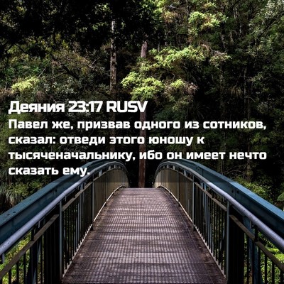 Picture 02 - Деяния 23:17 RUSV - Павел же, призвав одного из - Bible Verse Picture