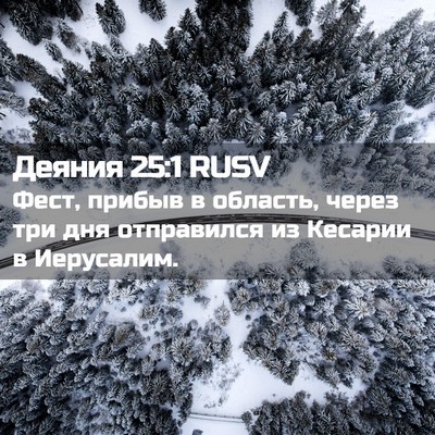 Picture 02 - Деяния 25:1 RUSV - Фест, прибыв в область, - Bible Verse Picture