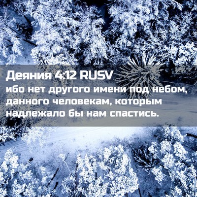 Picture 02 - Деяния 4:12 RUSV - ибо нет другого имени под - Bible Verse Picture