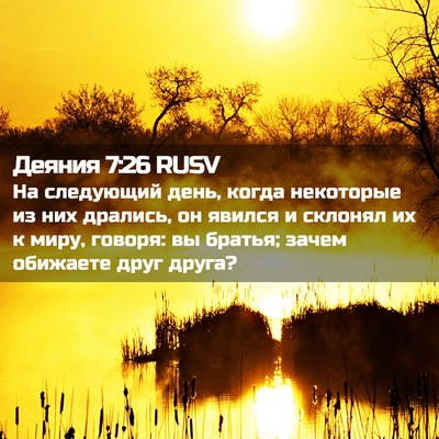 Picture 02 - Деяния 7:26 RUSV - На следующий день, когда - Bible Verse Picture