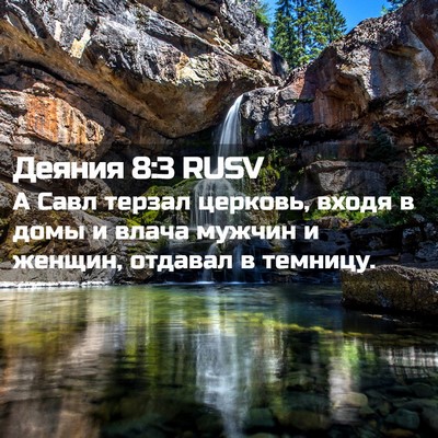 Picture 02 - Деяния 8:3 RUSV - А Савл терзал церковь, - Bible Verse Picture