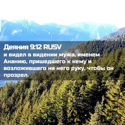 Picture 02 - Деяния 9:12 RUSV - и видел в видении мужа, - Bible Verse Picture