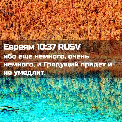 Picture 02 - Евреям 10:37 RUSV - ибо еще немного, очень - Bible Verse Picture