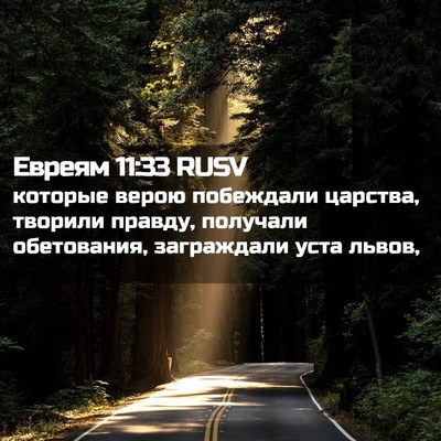 Picture 02 - Евреям 11:33 RUSV - которые верою побеждали - Bible Verse Picture