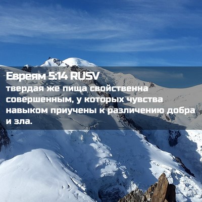Picture 02 - Евреям 5:14 RUSV - твердая же пища - Bible Verse Picture