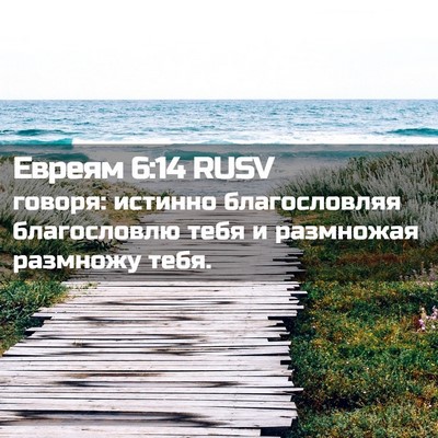 Picture 02 - Евреям 6:14 RUSV - говоря: истинно - Bible Verse Picture
