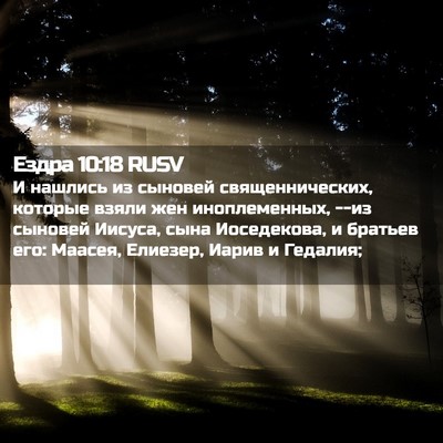 Picture 02 - Ездра 10:18 RUSV - И нашлись из сыновей - Bible Verse Picture