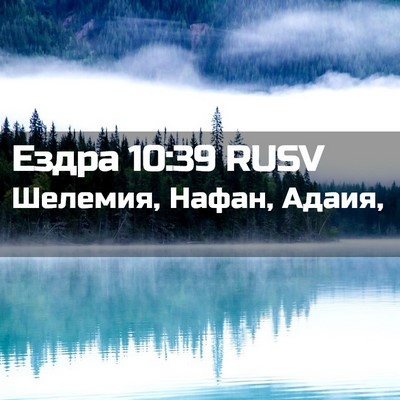Picture 02 - Ездра 10:39 RUSV - Шелемия, Нафан, - Bible Verse Picture