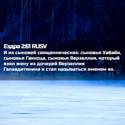 Picture 02 - Ездра 2:61 RUSV - И из сыновей - Bible Verse Picture