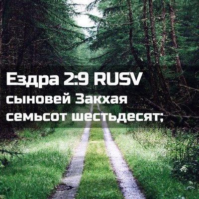 Picture 02 - Ездра 2:9 RUSV - сыновей Закхая семьсот - Bible Verse Picture