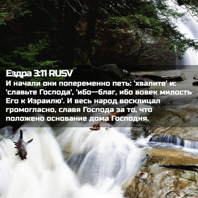 Picture 02 - Ездра 3:11 RUSV - И начали они попеременно - Bible Verse Picture