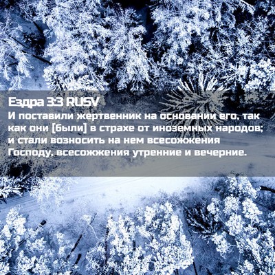 Picture 02 - Ездра 3:3 RUSV - И поставили жертвенник на - Bible Verse Picture