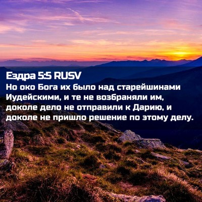 Picture 02 - Ездра 5:5 RUSV - Но око Бога их было над - Bible Verse Picture