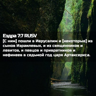 Picture 02 - Ездра 7:7 RUSV - [С ним] пошли в Иерусалим и - Bible Verse Picture