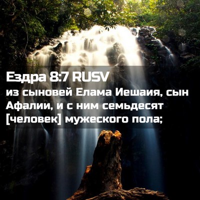 Picture 02 - Ездра 8:7 RUSV - из сыновей Елама Иешаия, - Bible Verse Picture
