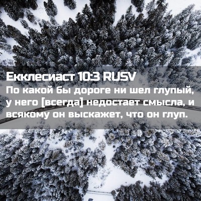 Picture 02 - Екклесиаст 10:3 RUSV - По какой бы дороге ни шел - Bible Verse Picture