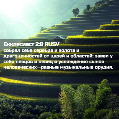 Picture 02 - Екклесиаст 2:8 RUSV - собрал себе серебра и - Bible Verse Picture