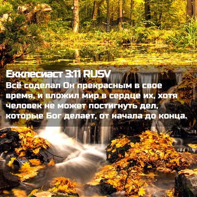 Picture 02 - Екклесиаст 3:11 RUSV - Всё соделал Он прекрасным - Bible Verse Picture