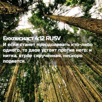 Picture 02 - Екклесиаст 4:12 RUSV - И если станет преодолевать - Bible Verse Picture