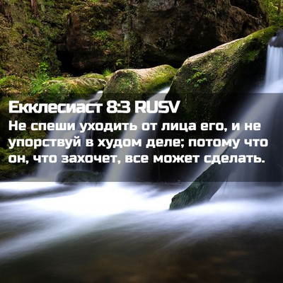 Picture 02 - Екклесиаст 8:3 RUSV - Не спеши уходить от лица - Bible Verse Picture