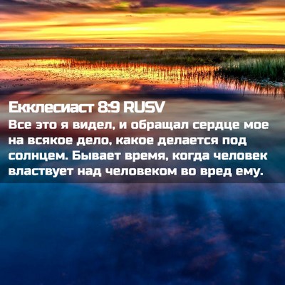 Picture 02 - Екклесиаст 8:9 RUSV - Все это я видел, и обращал - Bible Verse Picture