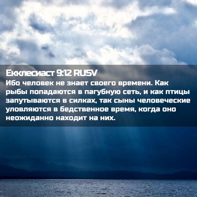 Picture 02 - Екклесиаст 9:12 RUSV - Ибо человек не знает - Bible Verse Picture