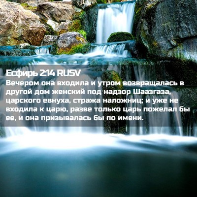 Picture 02 - Есфирь 2:14 RUSV - Вечером она входила и - Bible Verse Picture