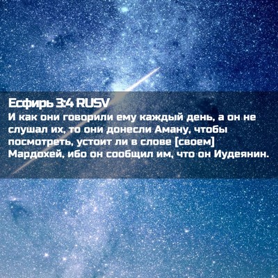 Picture 02 - Есфирь 3:4 RUSV - И как они говорили ему - Bible Verse Picture