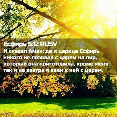 Picture 02 - Есфирь 5:12 RUSV - И сказал Аман: да и царица - Bible Verse Picture