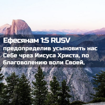 Picture 02 - Ефесянам 1:5 RUSV - предопределив усыновить - Bible Verse Picture