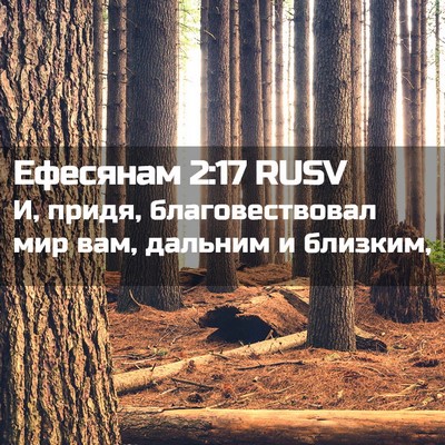Picture 02 - Ефесянам 2:17 RUSV - И, придя, благовествовал - Bible Verse Picture