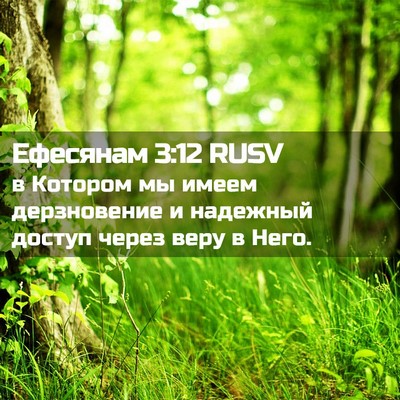 Picture 02 - Ефесянам 3:12 RUSV - в Котором мы имеем - Bible Verse Picture