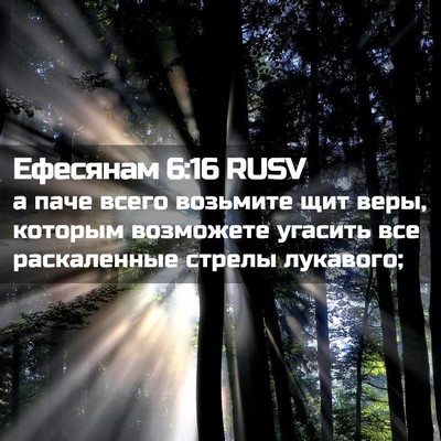 Picture 02 - Ефесянам 6:16 RUSV - а паче всего возьмите щит - Bible Verse Picture