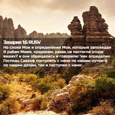 Picture 02 - Захария 1:6 RUSV - Но слова Мои и определения - Bible Verse Picture